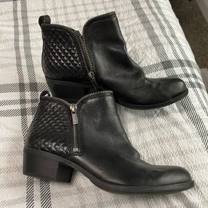Lucky Brand black leather booties size 6.5